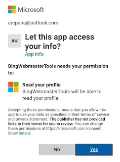 Allow bing masters permission 