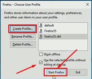 create a profile for Firefox2