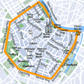 wienin keskustan kartta Martan Matkassa Wilkommen In Wien wienin keskustan kartta