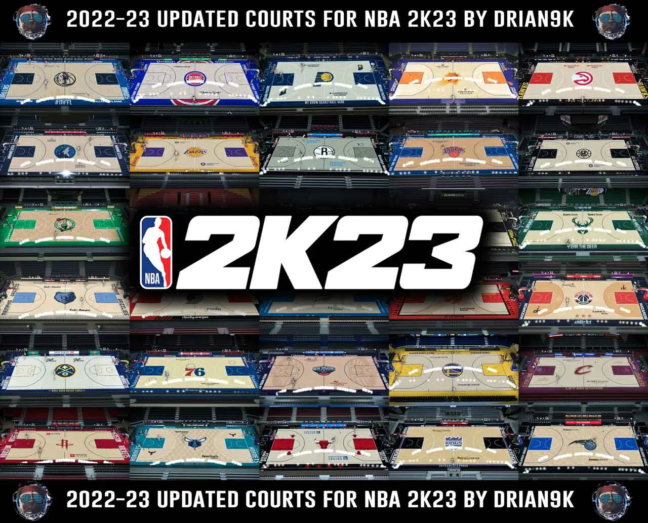 NBA 2K23 Updated 2022-2023 Courts (All 30 NBA Teams)