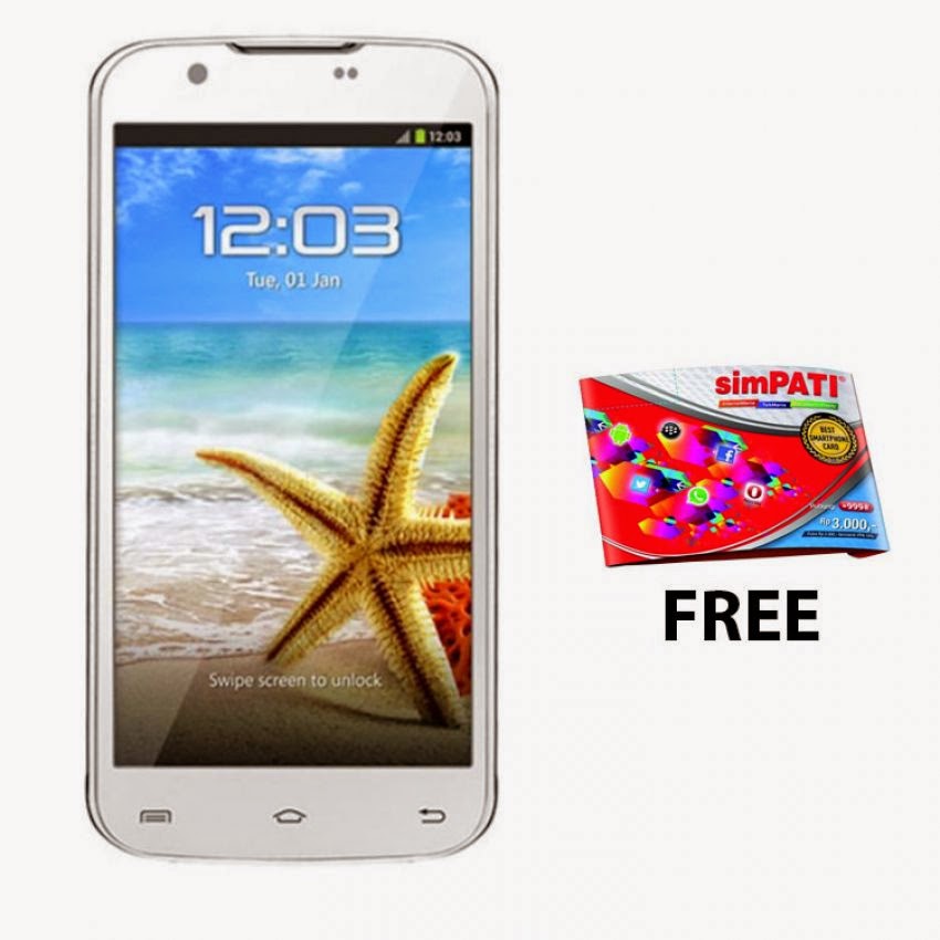 Harga ADVAN S5J - White + FREE PAKET DATA SIMPATI