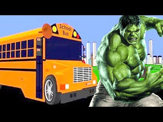 Hulk Wheels On The Bus Rhyme