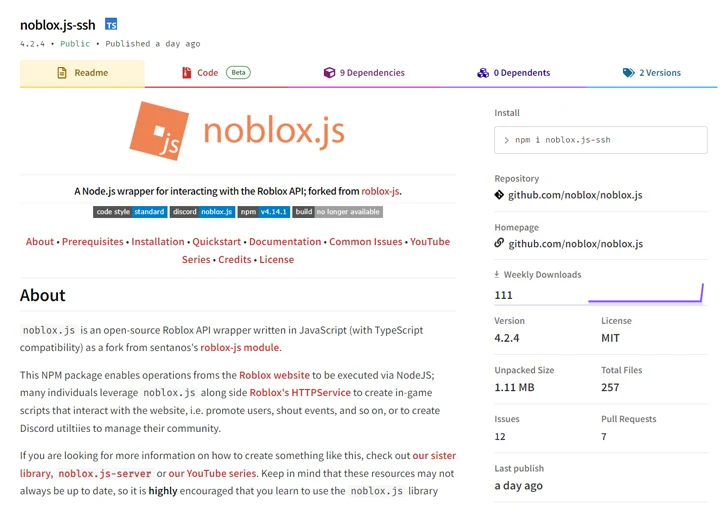 roblox-ts-extensions - npm Package Health Analysis