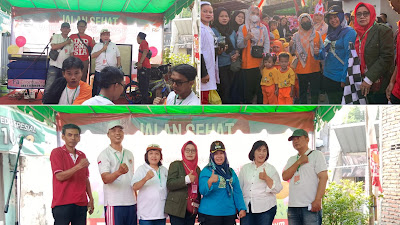 Gebyar Jalan Sehat Bersama Oentari Kartika Caleg DPRD Provinsi Jatim Dapil 1 di RW 07, Kelurahan Simokerto