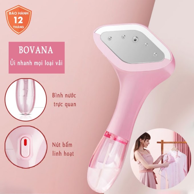 [ tokosi94 ] Bàn ủi hơi nước cầm tay, bàn là hơi nước BOVANA G6008 chính hãng bảo hành 12 tháng