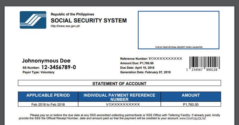 SSS PRN Payment Reference Number for Members and Employers 