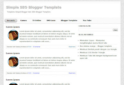 Template Blog yang ringan