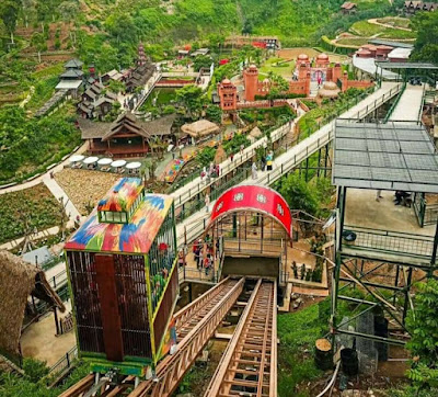 Kereta Gantung di wisata the great Asia Afrika bandung