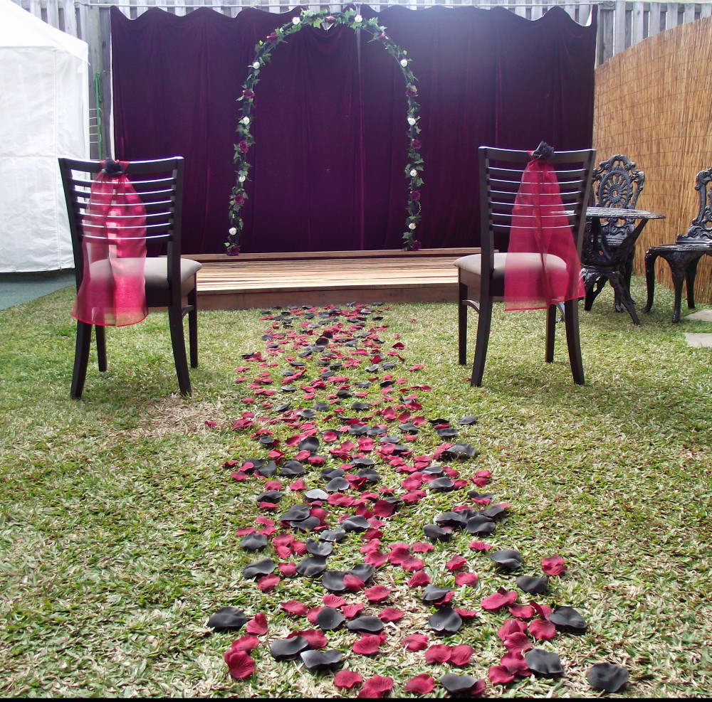 backyard wedding ceremony