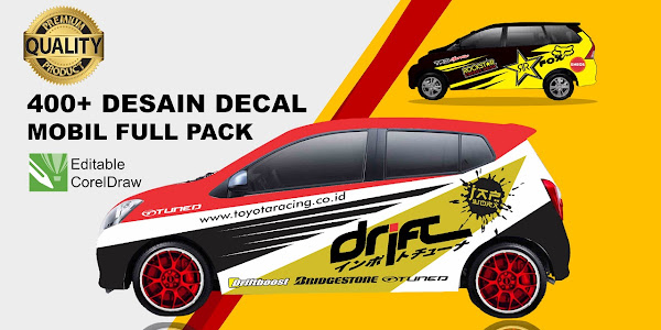 🌟 400+ Template Desain Decal Mobil Stiker Cutting Editable CorelDraw🌟