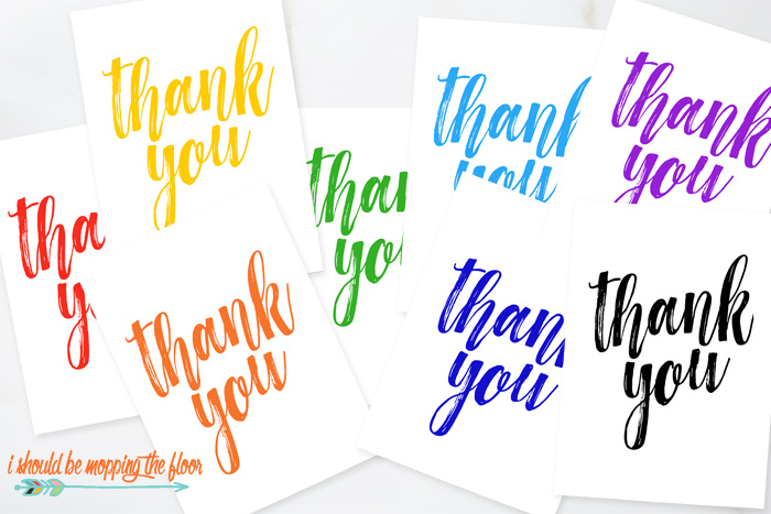 Free Printable Thank You Cards I Should Be Mopping The Floor