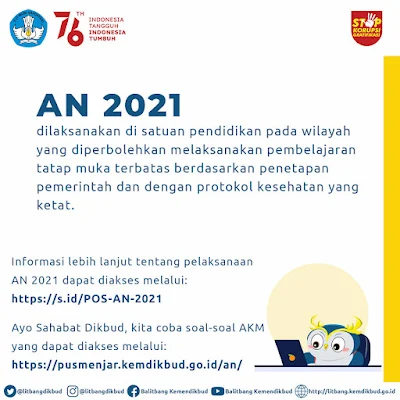 KAPAN ASESMEN NASIONAL 2021 DILAKSANAKAN?