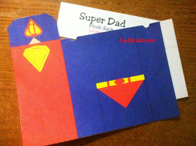 Fathers day Super Dad party favor box printable