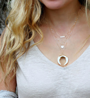 collier corne lune