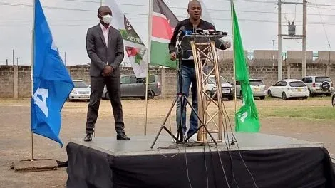 Football Kenya Federation (FKF) President Nick Mwendwa photo at Kandanda house