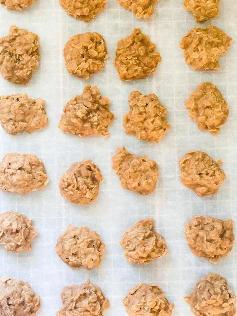 Peanut Butter No Bake Cookies are a fast and easy recipe that is perfectly sweet with brown sugar and loaded with oatmeal.