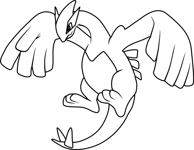 Lugia Pokemon Coloring Page - Free Printable Coloring Pages for Kids