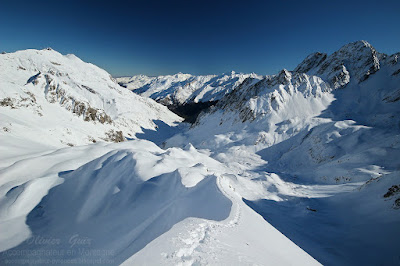 Paysage crête neige Val d'Azun - Pyrénées