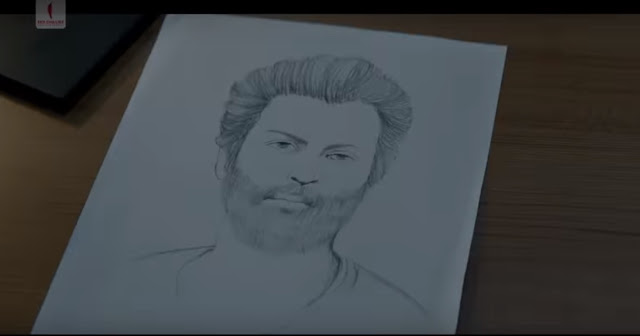 Sketch of SRK in the trailer of Badla