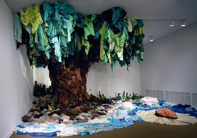 Amazing Art Sculptures Made Of Second-Hand Clothing Seen On www.coolpicturegallery.us