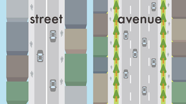 street と avenue の違い