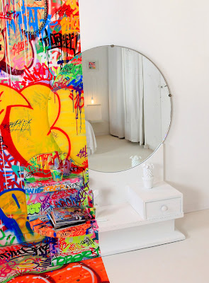 Half Graffiti Hotel Room