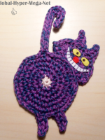 PATRON GRATIS APLIQUE GATO DE CROCHET