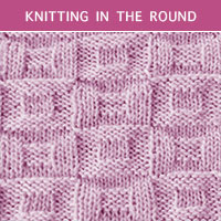 Stacked Boxes Knit Purl in the round #EasyToKnit