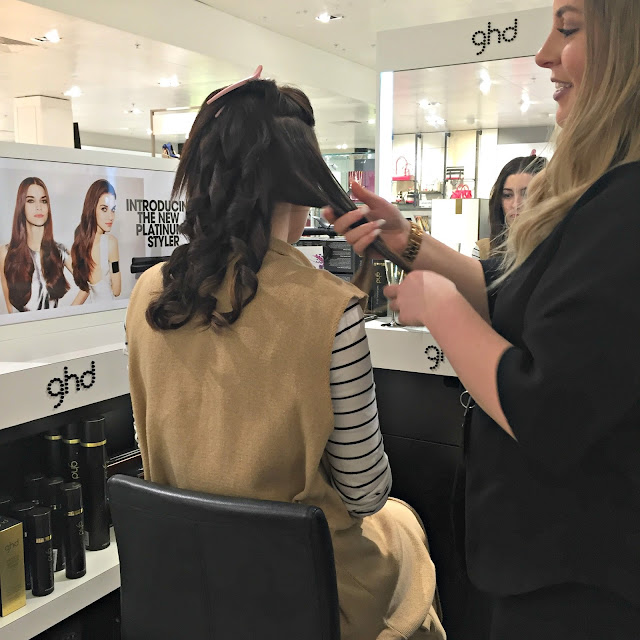 GHD hair styling