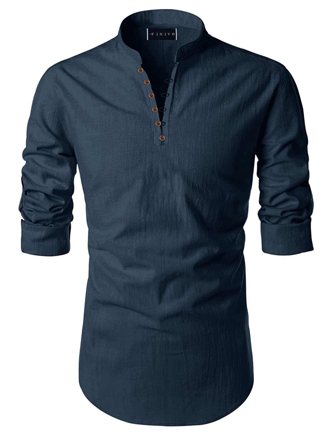 Men's Cotton Blend Full Sleeve Short Kurta Shirt