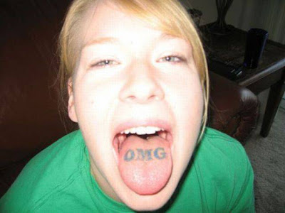 Bizarre Piercing And Tongue Tattooing