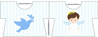 Free Printable Cute Angel Boy T-shirt invitation.