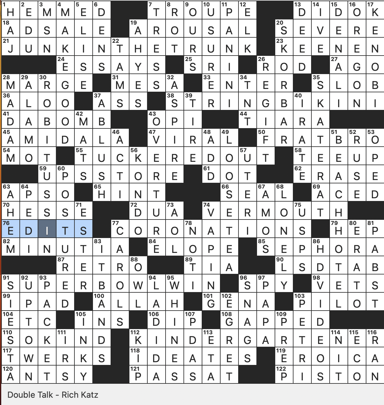 NYT Crossword October 5 2023 Answers (10/5/23) - Try Hard Guides