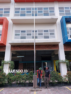 Projek Tiang Bendera Stainless Pesanan Kids Republic School di Cipinang Jakarta Timur