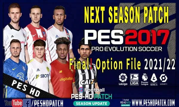 PES 2017 Next Season Patch Option File 2021-2022 Final Transfers