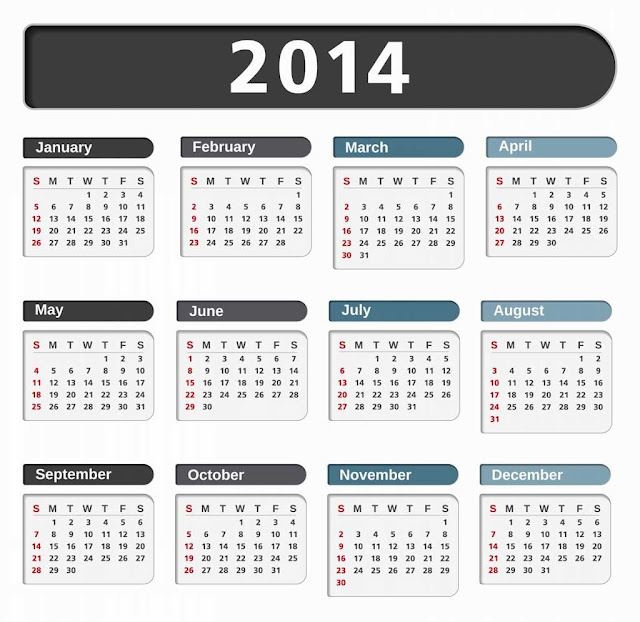 Printed Calendar 2014