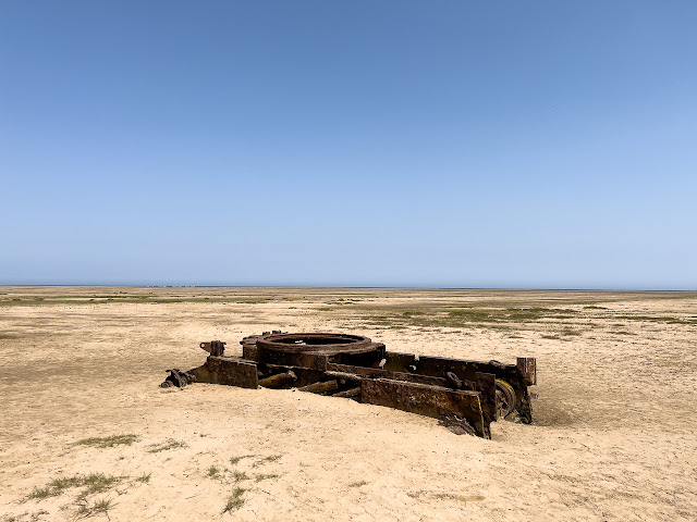 Tank on beach