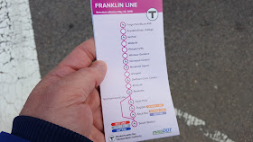 new Franklin LIne schedule effective May 23 was handed out at South Station this week