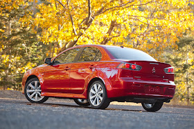 Rear 3/4 view of 2014 Mitsubishi Lancer GT