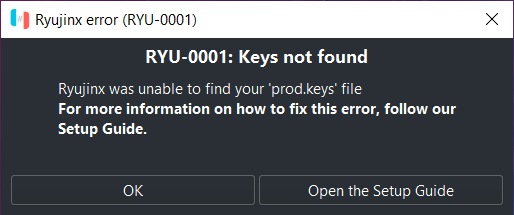 Ryujinx Error