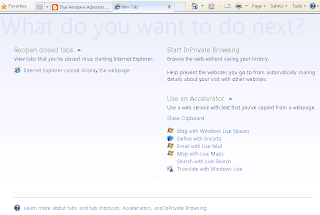 Internet Explorer 8 New Tab