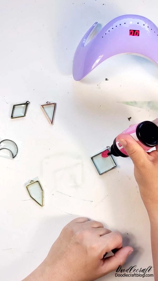 Step 3: Squeeze out Resin  Gently squeeze the bottle of colorful resin into the open bezel.