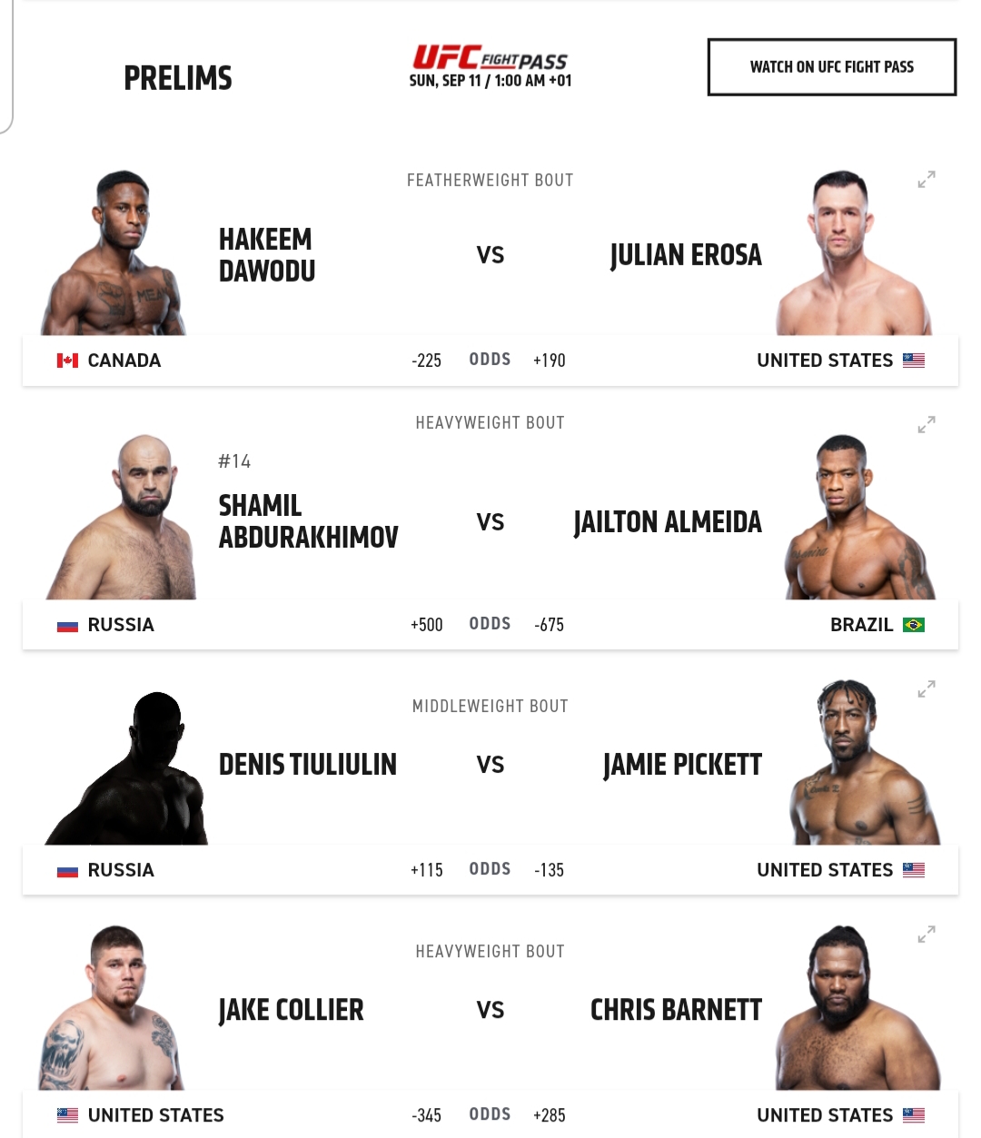 مشاهدة البث المباشر لنزال حمزة شيماييف ضد كيفن هولاند | UFC 279