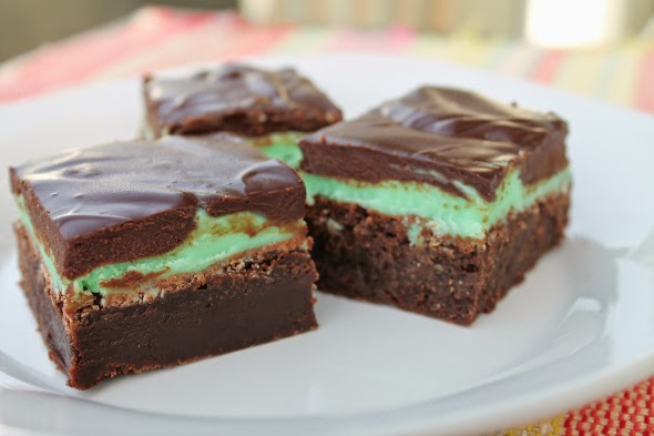 Fudgy Mint Brownies - dangerously good. 