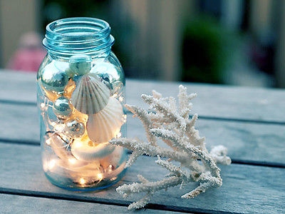 small round containers with lids (Beach Theme)