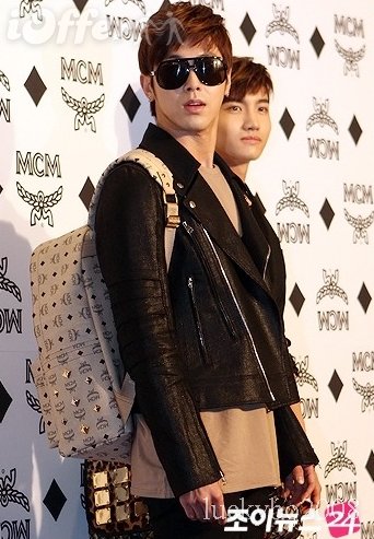 TVXQ Yunho and Changmin with MCM backpacks