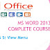 Learn Ms Word 2013 Tutorial - Class 5 VIEW MENU TAB - Microsoft Office 2013