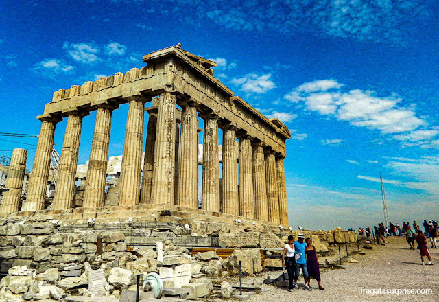 Partenon, templo dedica à deusa Atena na Acrópole de Atenas