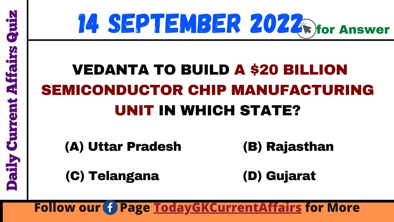 Today GK Current Affairs on 14th September 2022