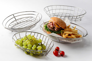 stainless steel basket, bread basket, fruit basket